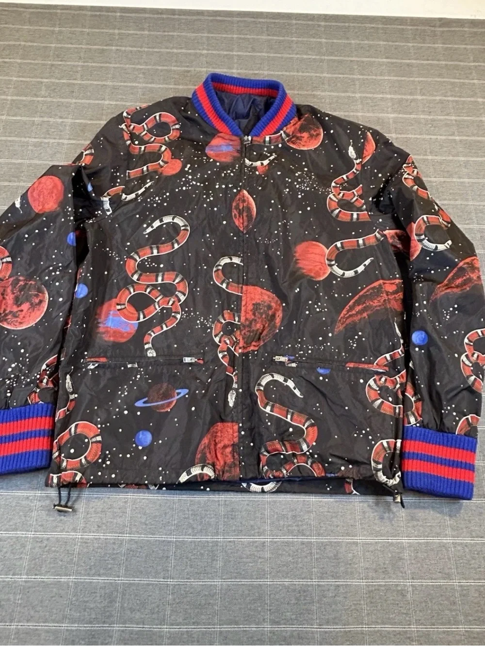 Gucci Space Snake Nylon Webbed Windbreaker